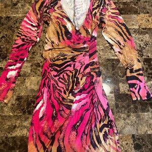 Pink, multicolor, extra small dress by Caché